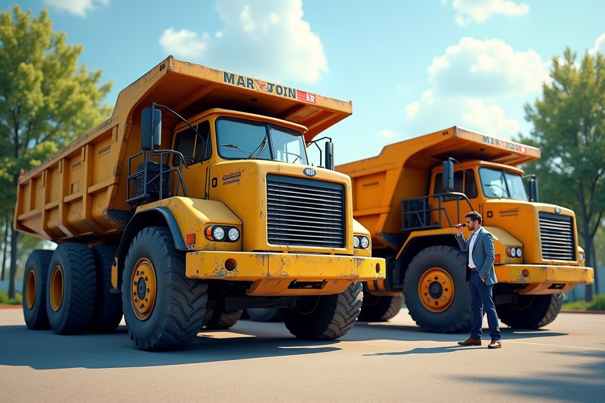Deux camions benne d