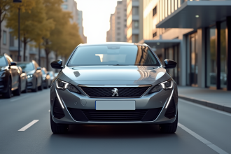 Peugeot 308 2021 en ville en journée